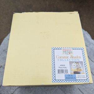 Debbie Mum Plaid Kitty Ceramic Shade Collection NWT